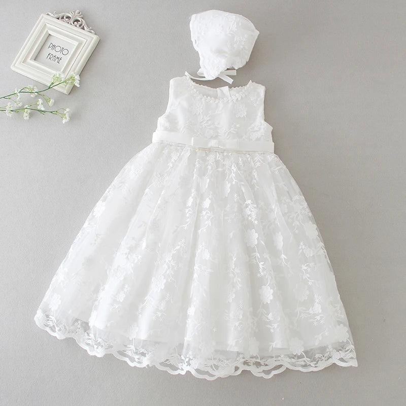 Baby Girls Dress Lace Princess Dress Infant Dresses Baptism Costume Baby Birthday Wedding Party Dress Prom Evening Dress 0-24M