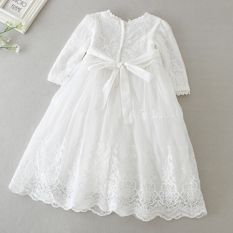 Baby Girls Dress Lace Princess Dress Infant Dresses Baptism Costume Baby Birthday Wedding Party Dress Prom Evening Dress 0-24M