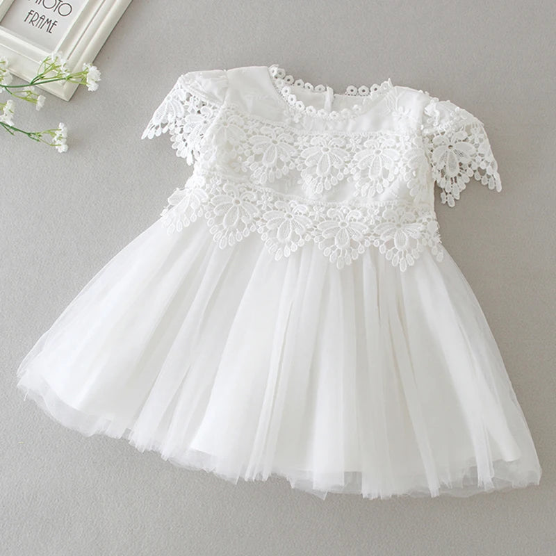 Baby Girls Dress Lace Princess Dress Infant Dresses Baptism Costume Baby Birthday Wedding Party Dress Prom Evening Dress 0-24M