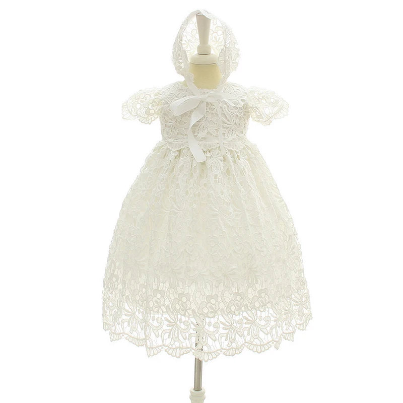 Baby Girls Dress Lace Princess Dress Infant Dresses Baptism Costume Baby Birthday Wedding Party Dress Prom Evening Dress 0-24M