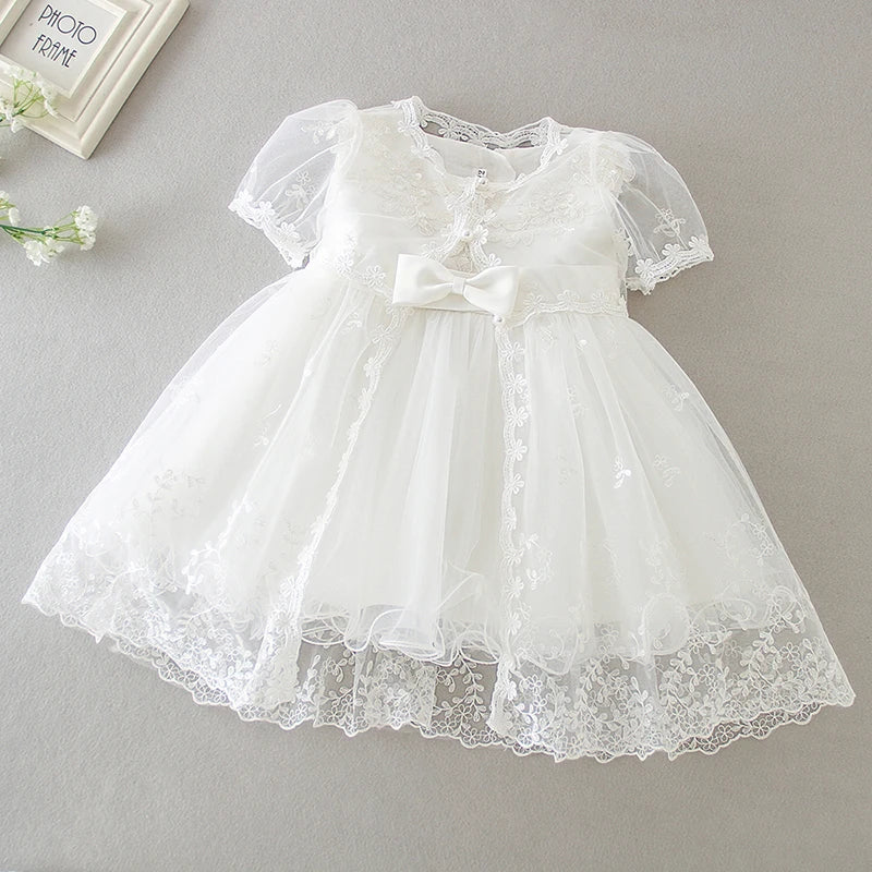 Baby Girls Dress Lace Princess Dress Infant Dresses Baptism Costume Baby Birthday Wedding Party Dress Prom Evening Dress 0-24M