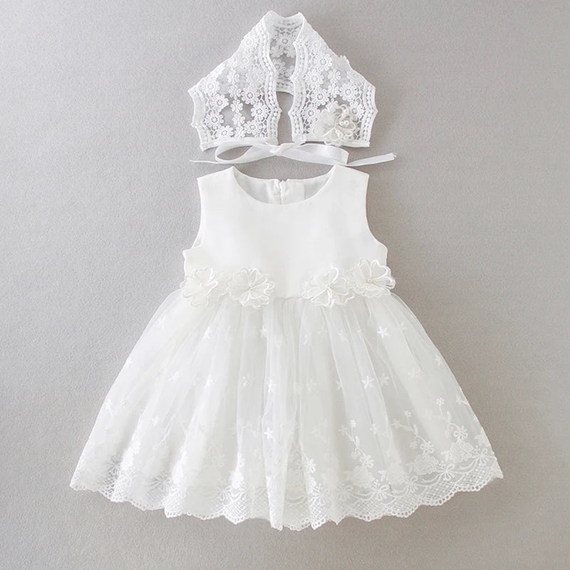 Baby Girls Dress Lace Princess Dress Infant Dresses Baptism Costume Baby Birthday Wedding Party Dress Prom Evening Dress 0-24M