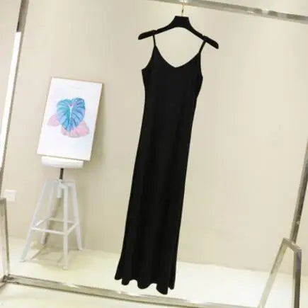 Spring Summer 2024 Woman Tank Dress Casual Modal Sexy Camisole Elastic Female Home Beach Dresses O-Neck Camis Sexy Dress