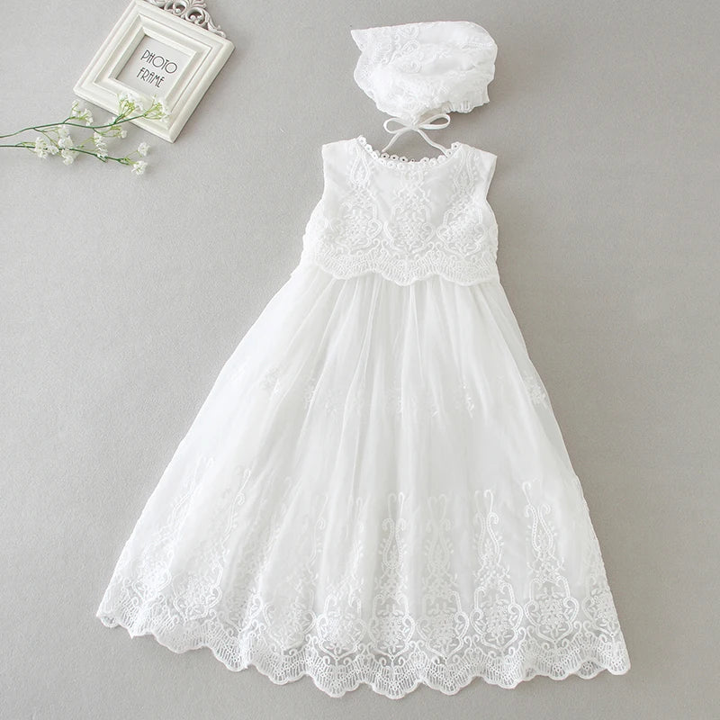 Baby Girls Dress Lace Princess Dress Infant Dresses Baptism Costume Baby Birthday Wedding Party Dress Prom Evening Dress 0-24M