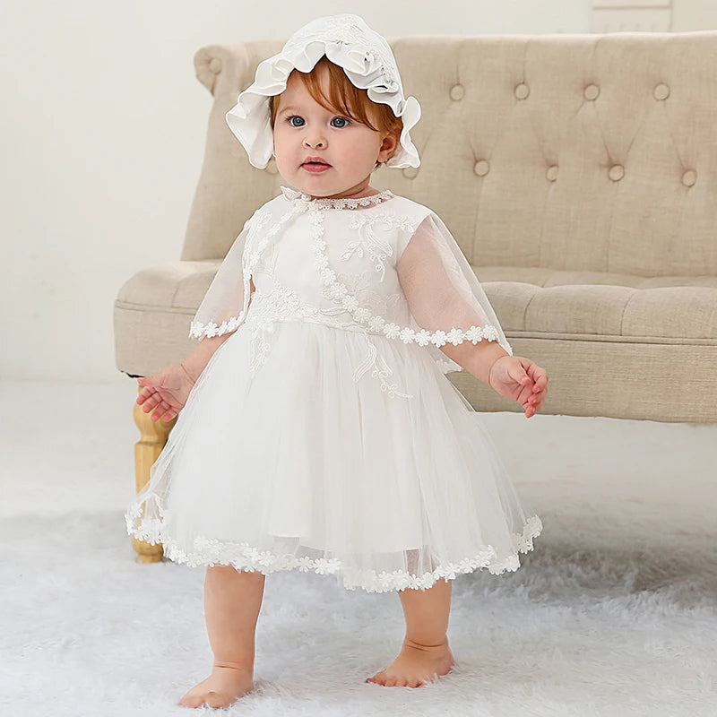 Baby Girls Dress Lace Princess Dress Infant Dresses Baptism Costume Baby Birthday Wedding Party Dress Prom Evening Dress 0-24M