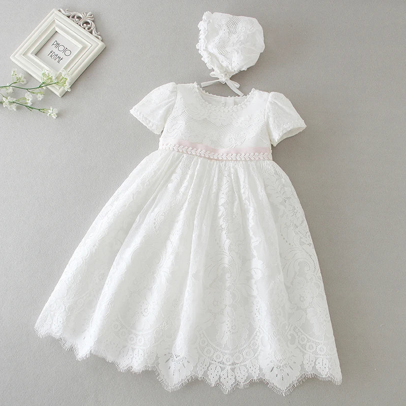 Baby Girls Dress Lace Princess Dress Infant Dresses Baptism Costume Baby Birthday Wedding Party Dress Prom Evening Dress 0-24M