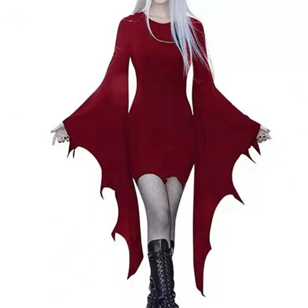 Cosplay Medieval Forest Elven Elf Pixie Costume For Women Gothic Vintage Slim Hooded Nienna Dress Halloween Carnival Party Dress