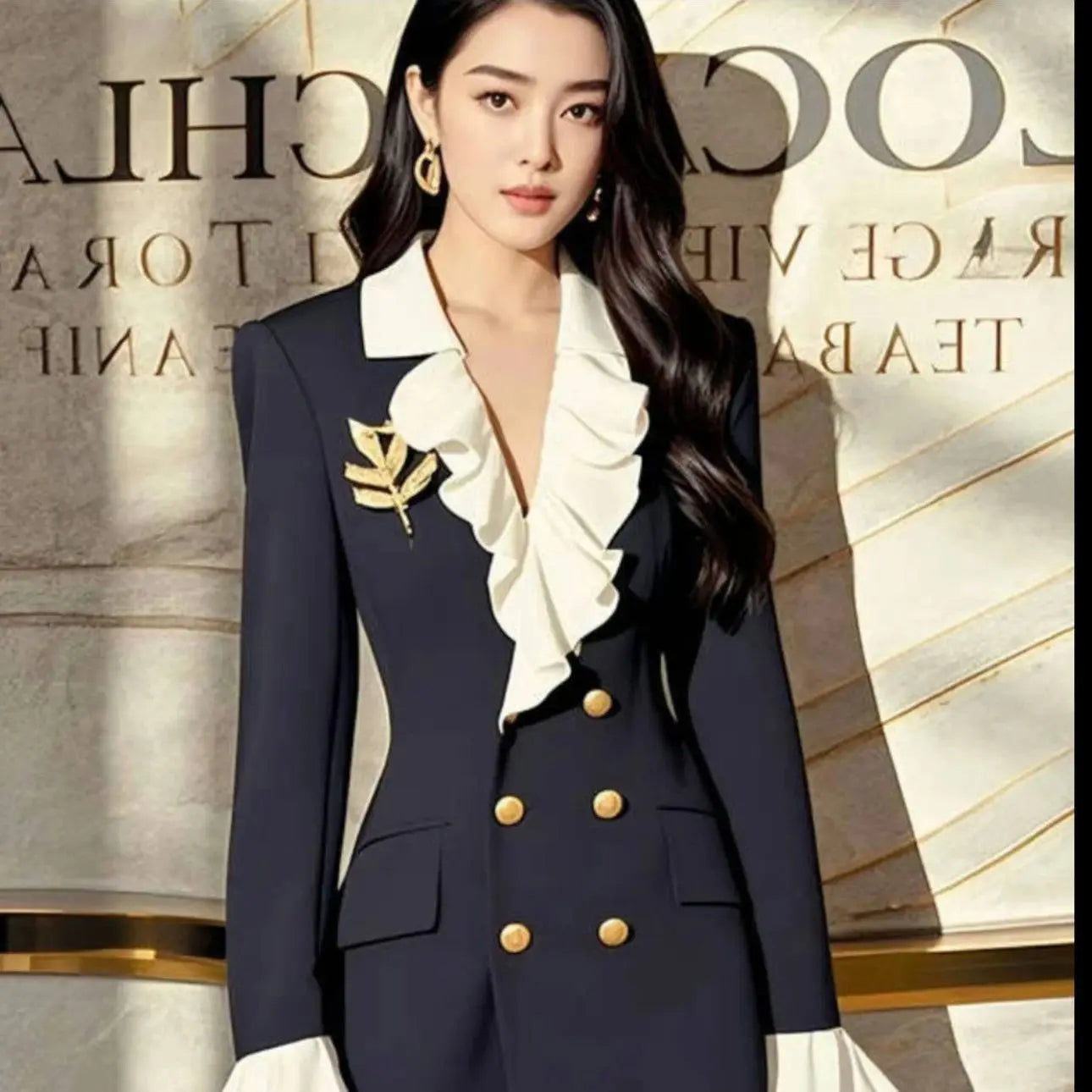 Women's Clothing Formal Occasions Suit Dress for Women French High-end Professional Commuter Spliced Slimming A-line Short Dress