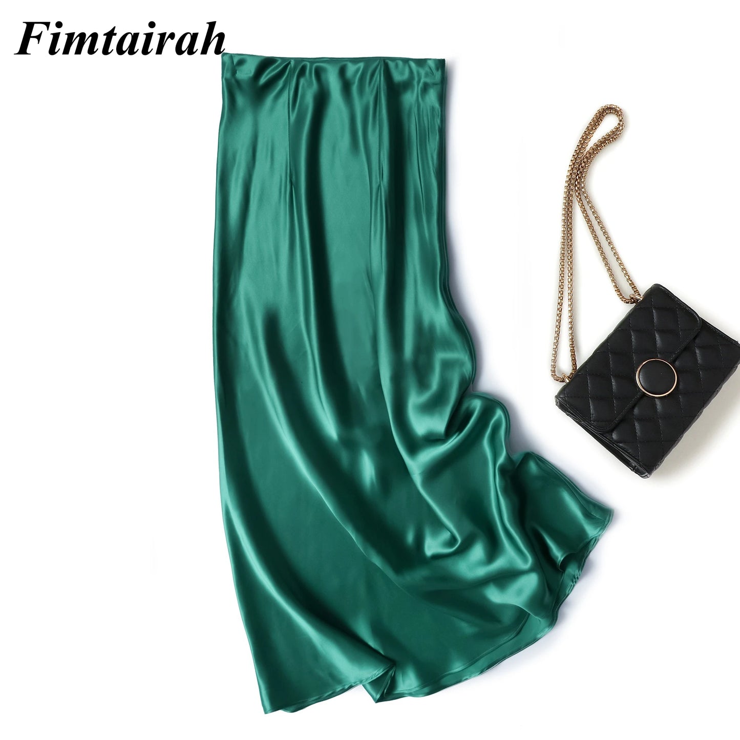 Fimtairah New Silk Pants Bottom Match Tops Spring Summer 2024 Spring Summer Cool Beautiful  Dress   High -waisted   Half Skirt