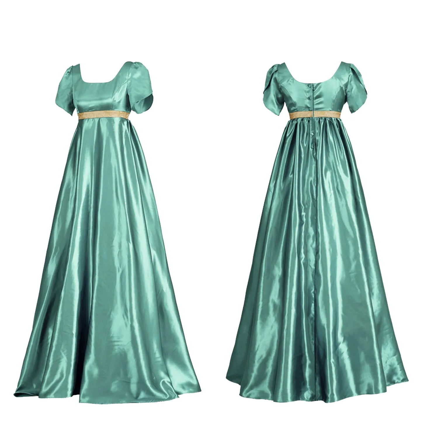 Medieval Dress Satin Vintage Renaissance Victorian Ball Gown Elegant High Waist Princess Dresses For Women Gothic Maxi Dress