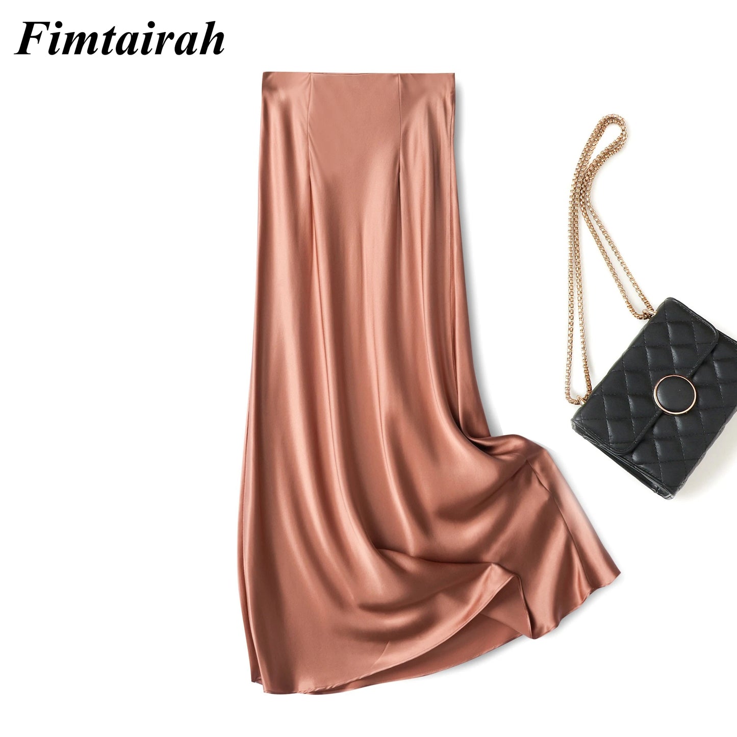 Fimtairah New Silk Pants Bottom Match Tops Spring Summer 2024 Spring Summer Cool Beautiful  Dress   High -waisted   Half Skirt