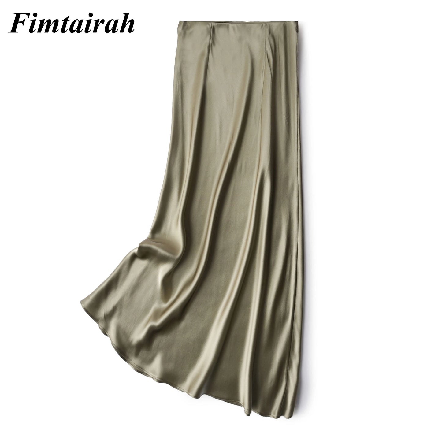 Fimtairah New Silk Pants Bottom Match Tops Spring Summer 2024 Spring Summer Cool Beautiful  Dress   High -waisted   Half Skirt