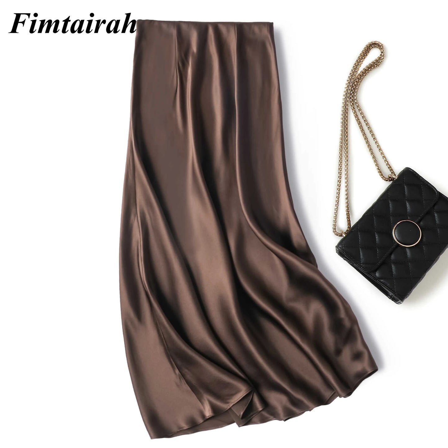 Fimtairah New Silk Pants Bottom Match Tops Spring Summer 2024 Spring Summer Cool Beautiful  Dress   High -waisted   Half Skirt