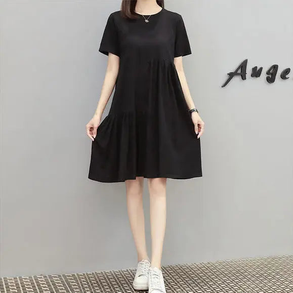 New Dress Large Size Loose Irregular Stitching Skirt for Women Woman Dress Vestido De Mujer Femme Robe