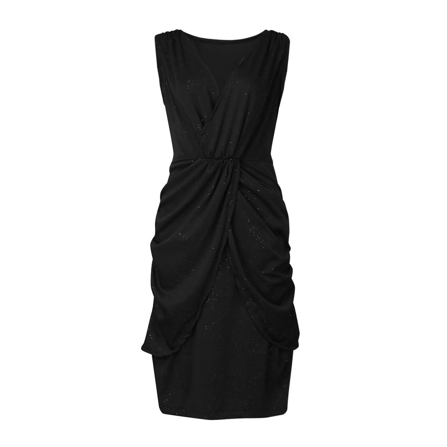 Dresses On Sale Clearance Summer Bronzing Splice Sleeveless Dress V Neck Party Club Patry Dresses Female Chic Female