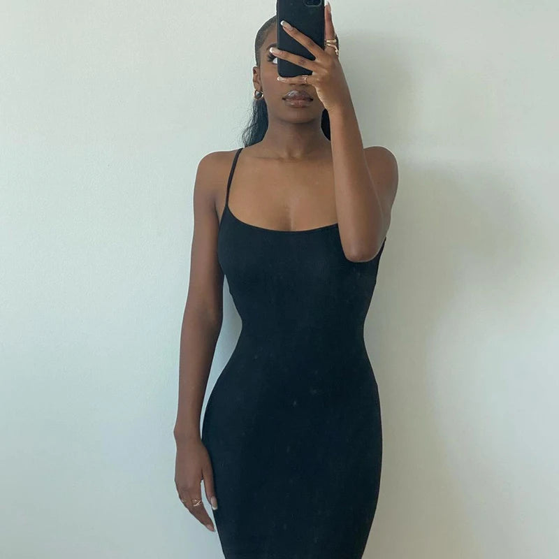 Elegant Bodycon Maxi Dress Women Summer 2024 Sleeveless Backless Sexy Outfits Party Club Sundress Black Birthday Dresses Clothes